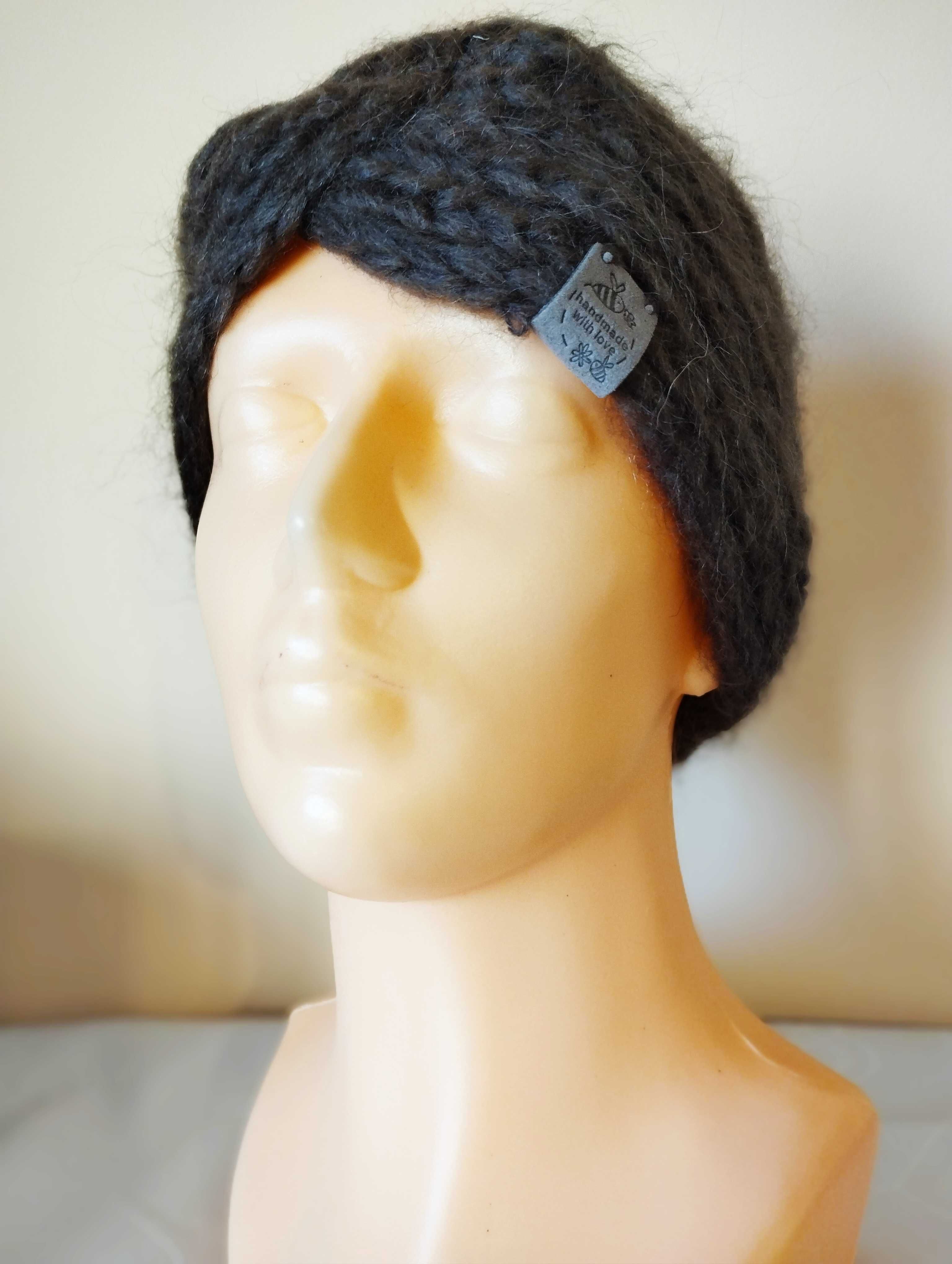 Opaska turban z moheru;  handmade