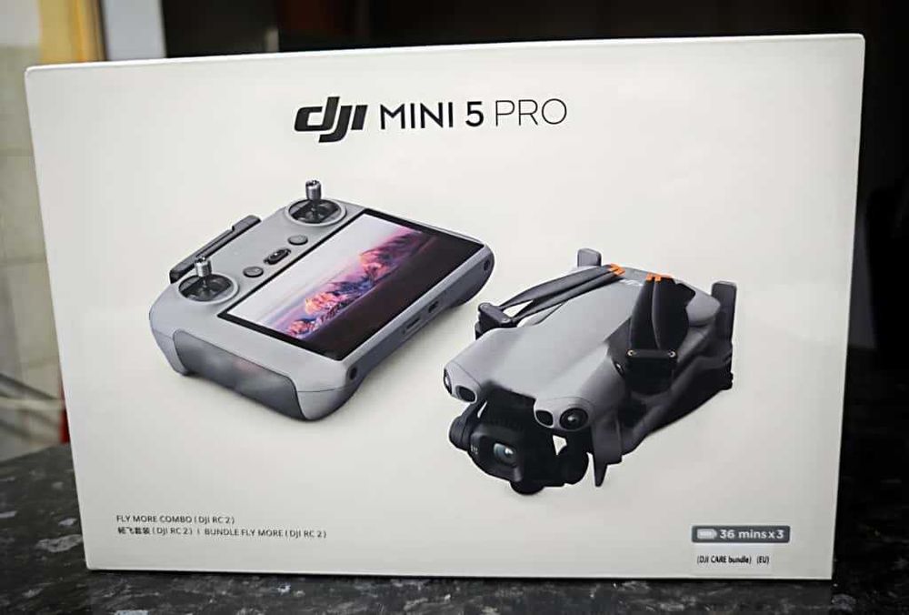 DJI Mini 5 Pro Fly More + RC2 + DJI Care + Extras (Novo/Selado)