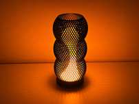 Ręcznie Robiona Lampa LED z Druku 3D – Ażurowy Design, Ciepłe Światło
