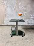 Mesa Midcentury Cromada 72 largura x42/79 altura
