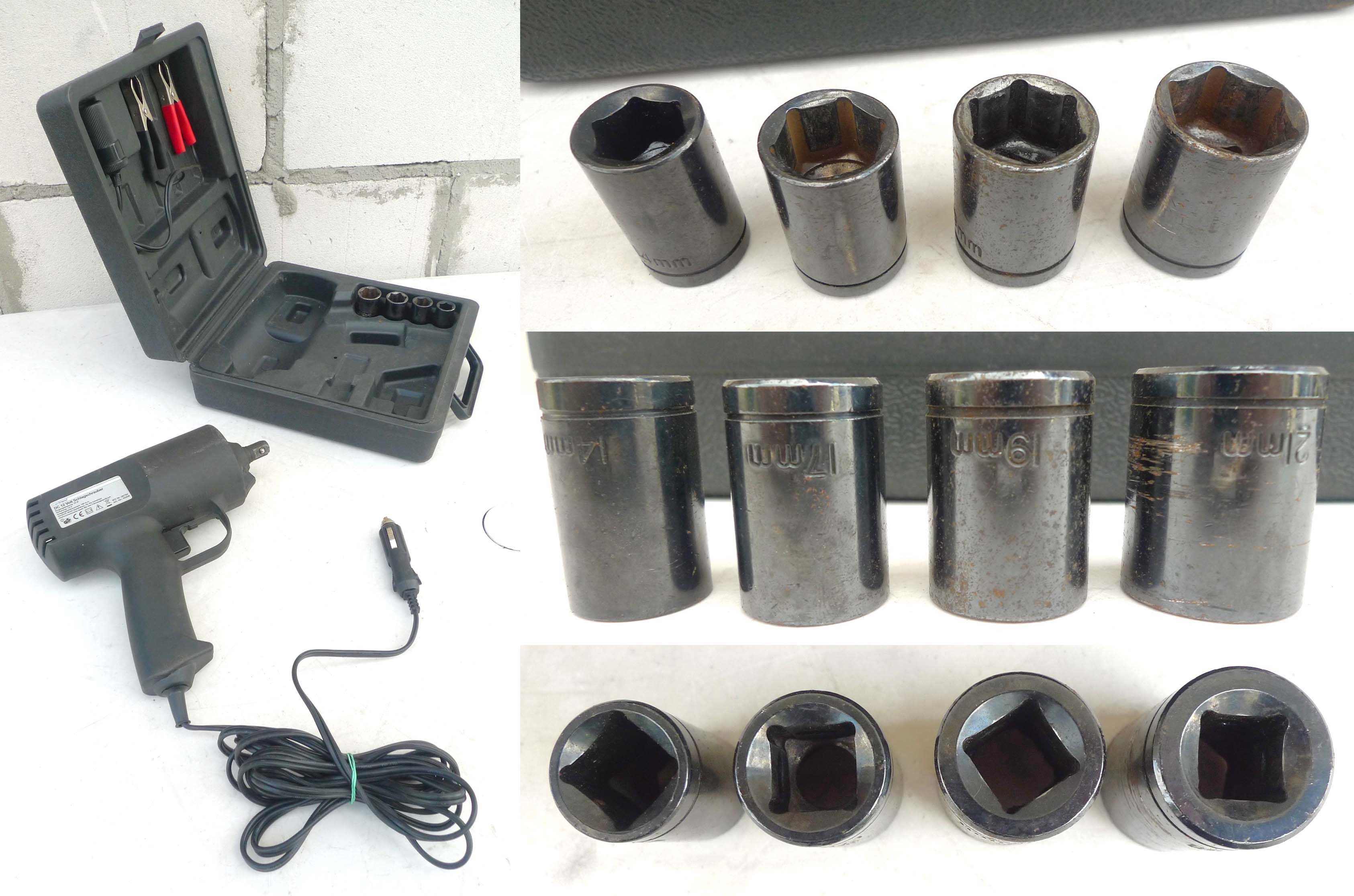 CarTrend elektryczny klucz udarowy 12V walizka nasadki adapter