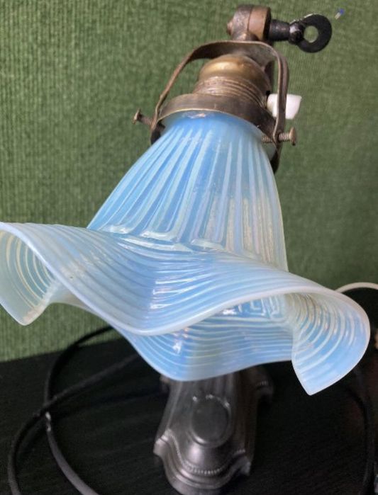 Przedwojenny opalizujący stary klosz do lampy secesja klosik tulipan