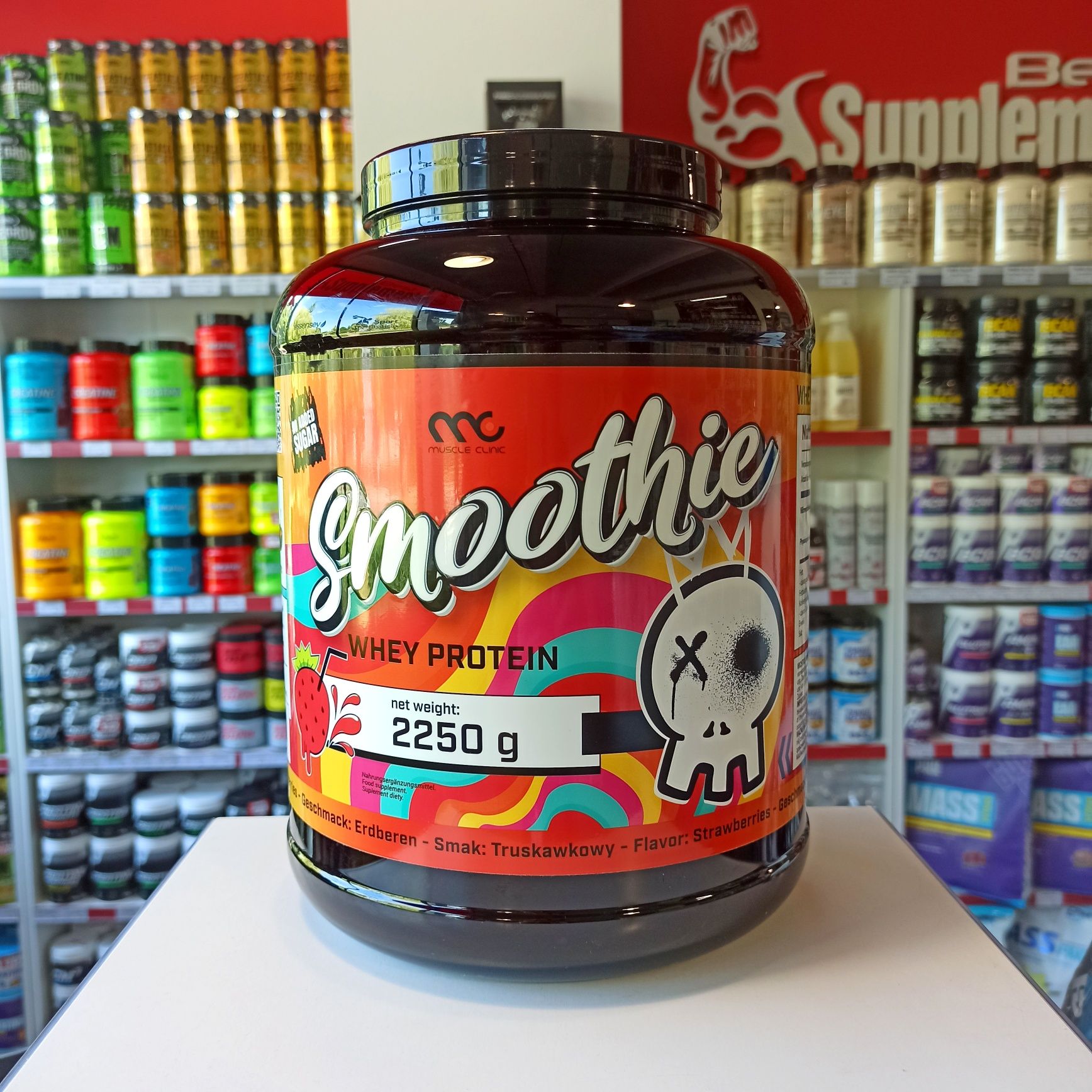 Muscle Clinic Smoothie Whey 2250g Słodkie Białko WPC 86% Białka BANAN