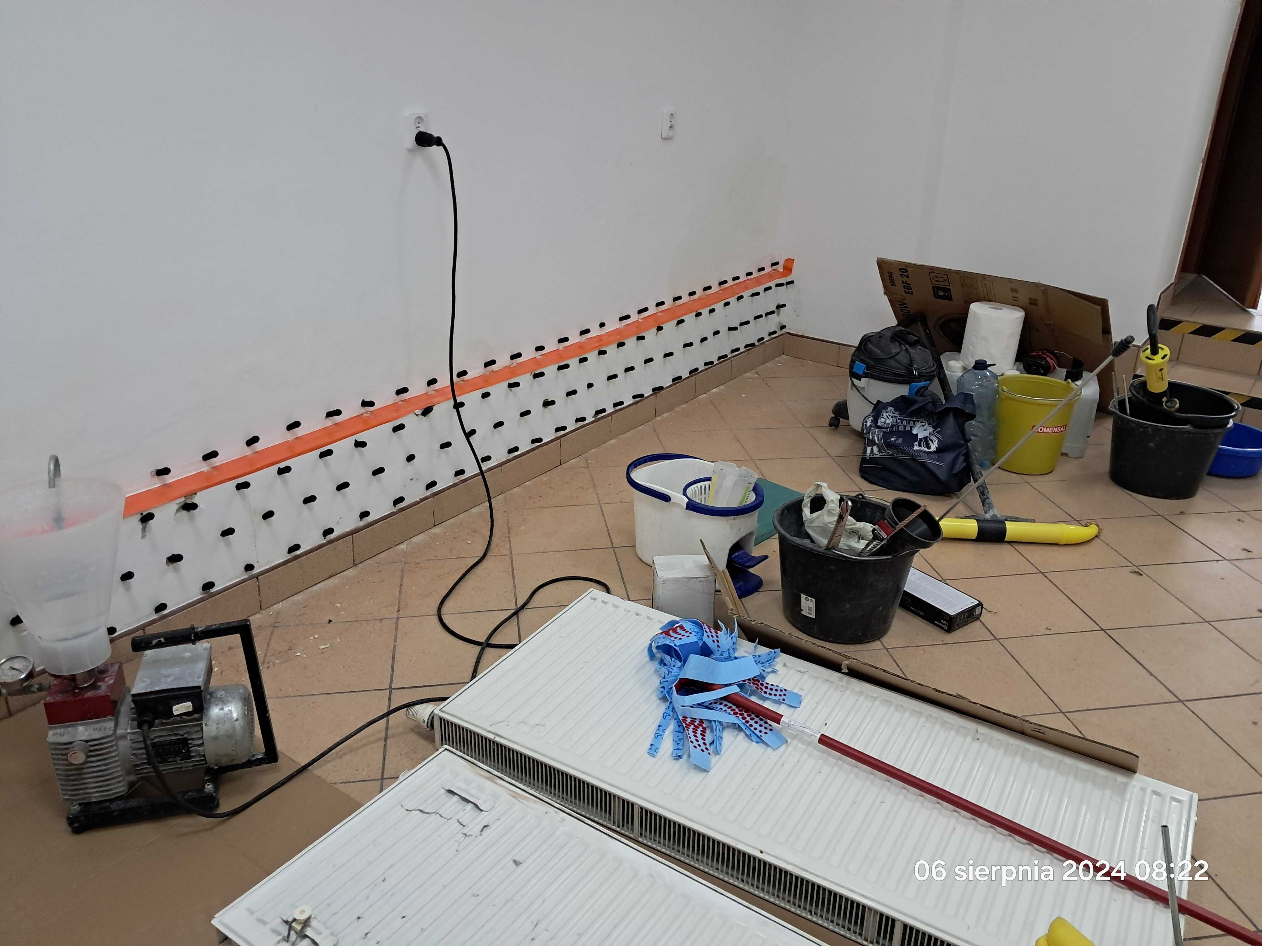 Iniekcja krystaliczna osuszanie murów ścian fundamentów hydroizolacja