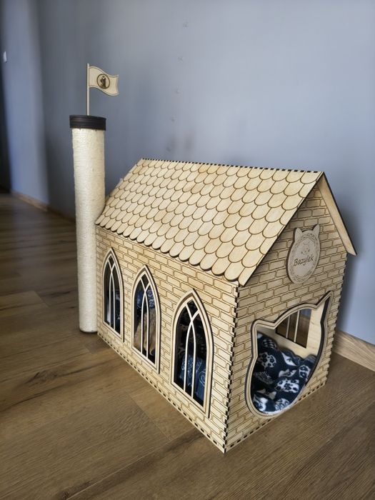 Dom dla kota drapak  rękodzieło