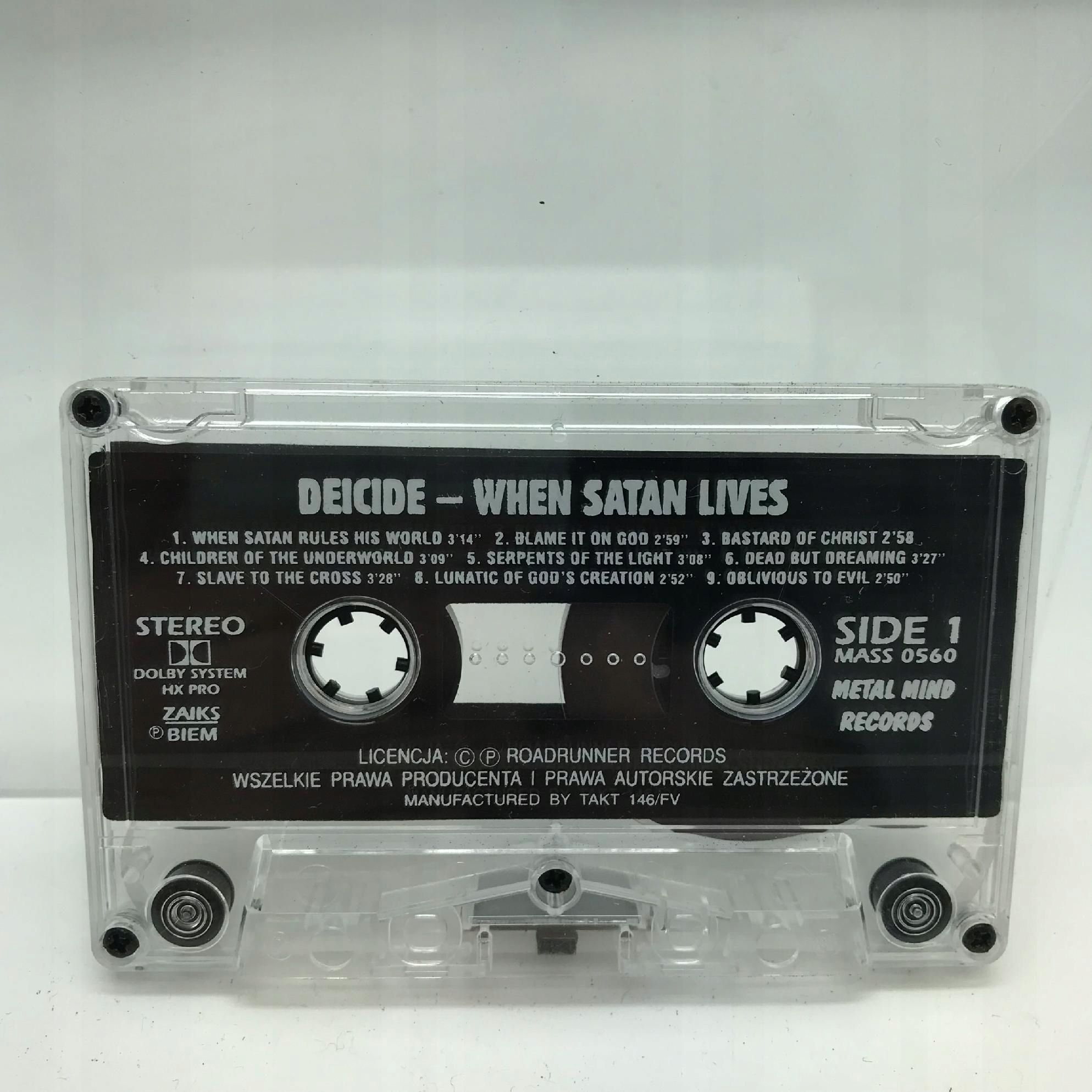 kaseta - deicide - when satan lives 1998 metal