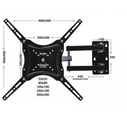 14"-55" Кронштейн для тв V-Star HDL-117B/2 Кріплення для телевізора