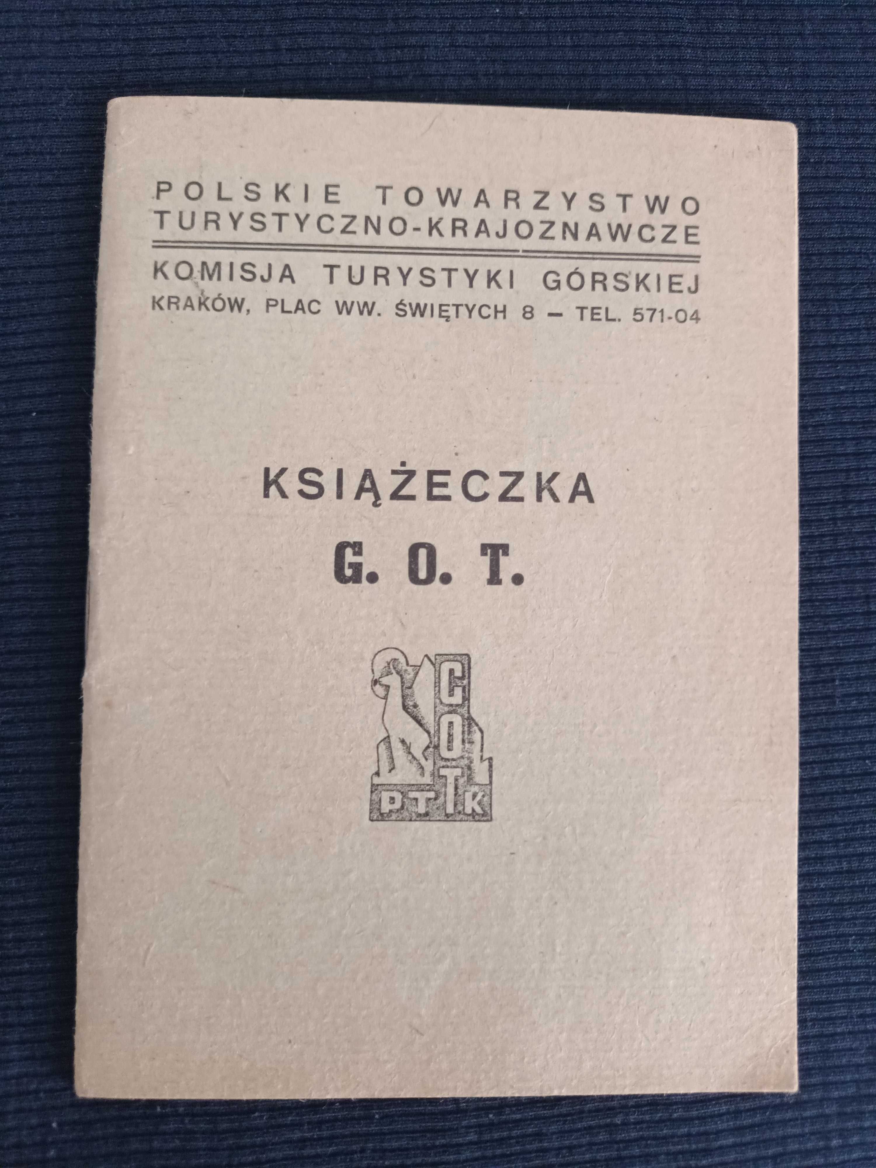 Książeczka G.O.T   1952