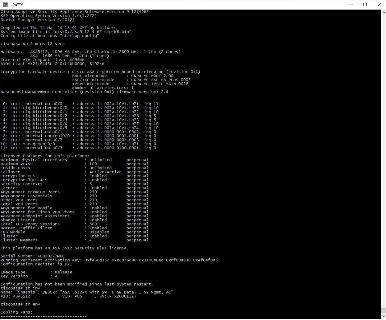 Межсетевой экран/firewall Cisco ASA5512-X/K8 безнал/гарантия