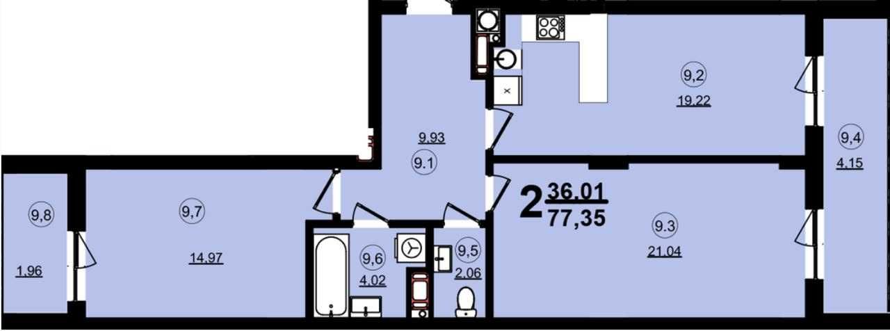 Продаж 2-к квартири в ЖК Globus Central Park, вул. Мечникова 16 єОселя