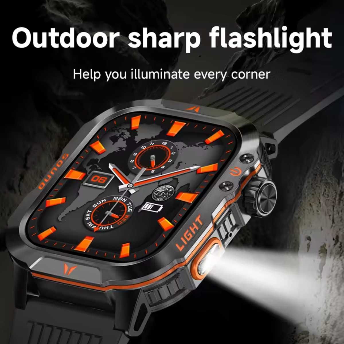 Смарт часы. LIGE HT26. NFC. Compass. Barometr. LED-фонарик.