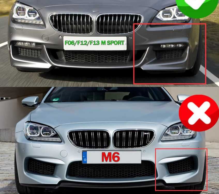 Dokładka Zderzaka Splitter BMW F06 F12 F13 CZARNY POŁYSK