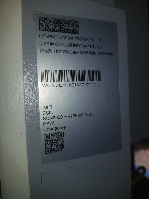 Inversor huawei 4 kw