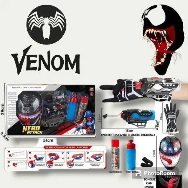 Топовий Набір Venom Рукавичка людини павука Веном стріляє павутиною