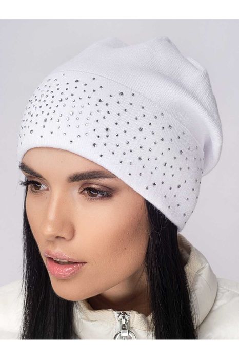 Женская стильная шапка со стразами. Разные цвета!!!