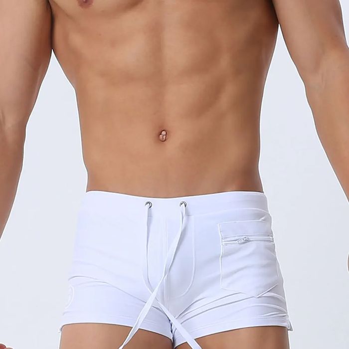 Męskie Kąpielówki Szorty z Kieszonką Spodenki Wiązane - 5XL