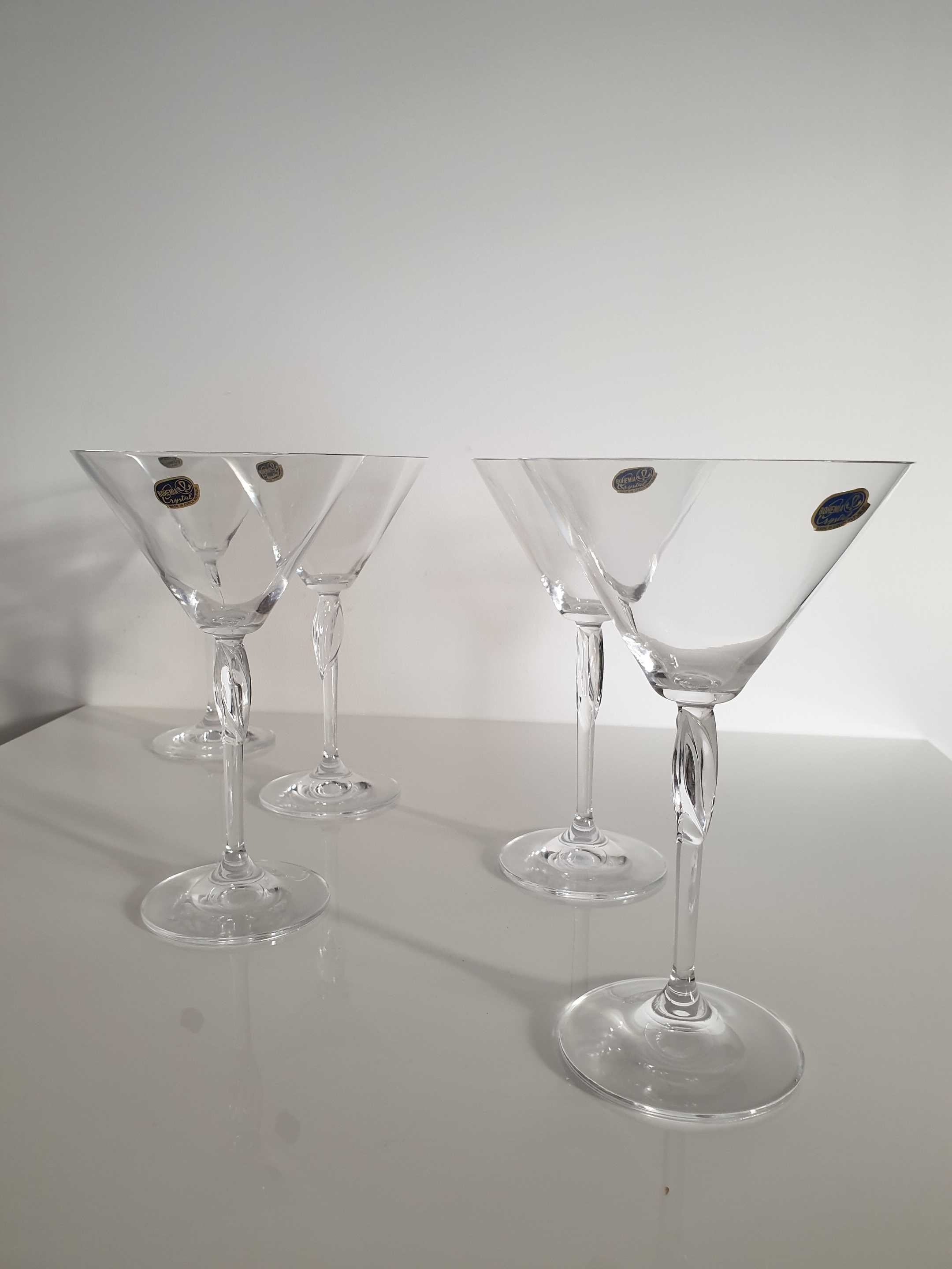 Kieliszki kryształowe Bohemia Crystal do martini 5 sztuk piękne art