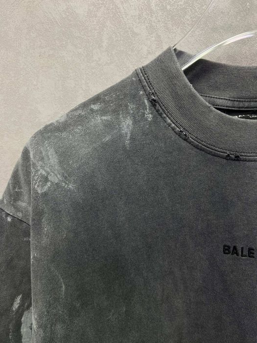 Мужская футболка BALENCIAGA серая оверсайз унисекс серая оригинал