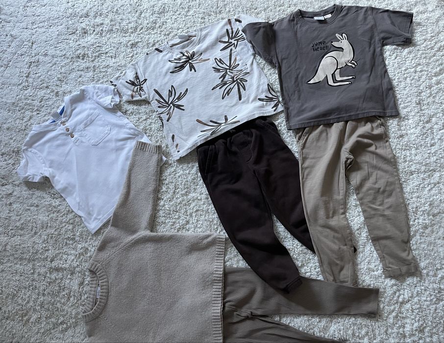 Zestaw paczka paka chłopiec jesień 110 Zara Tommy Hilfiger gratis 23sz
