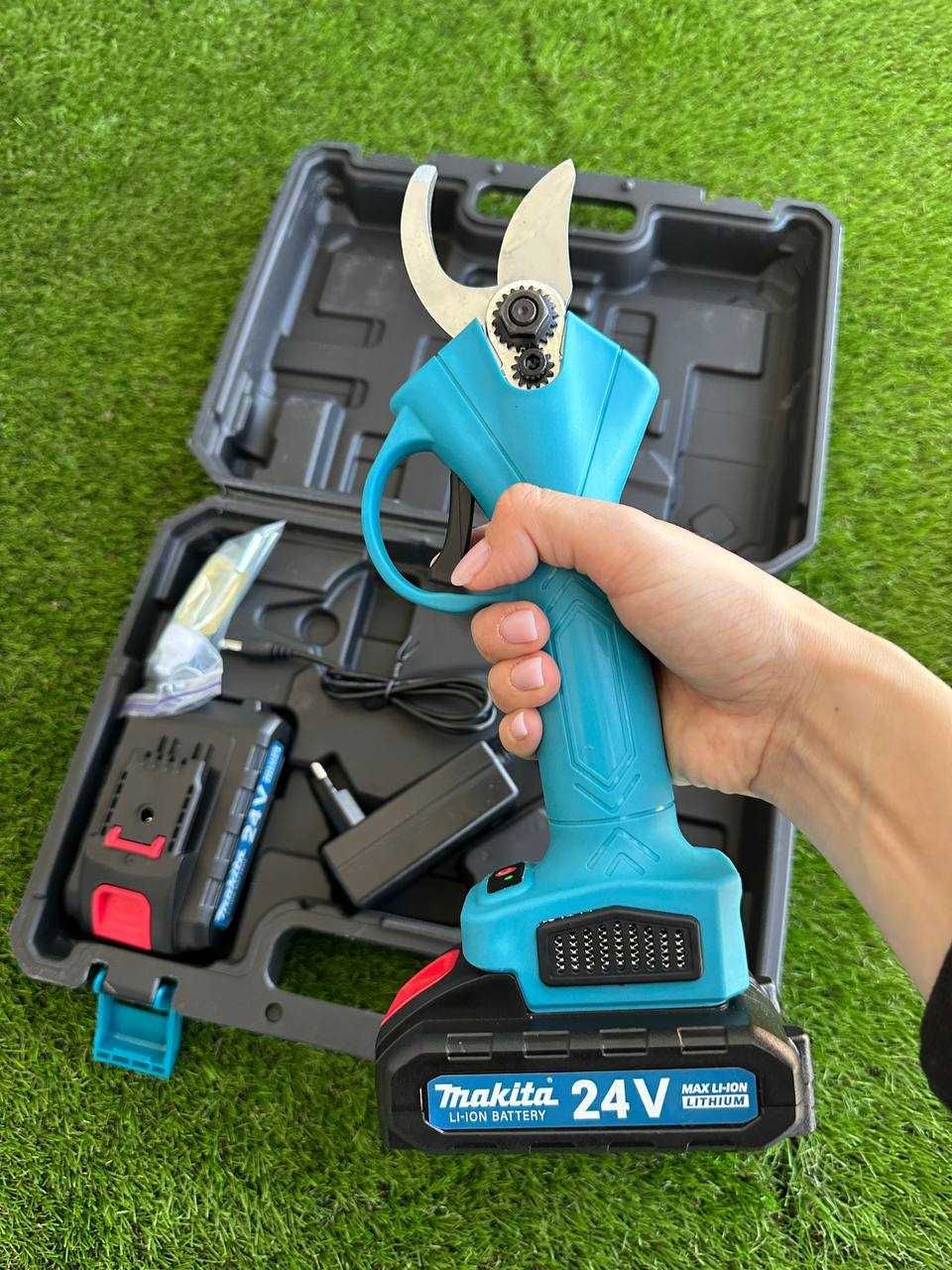 Мощный аккумуляторный 24V садовый секатор Makita сучкорез сікатор 2акб