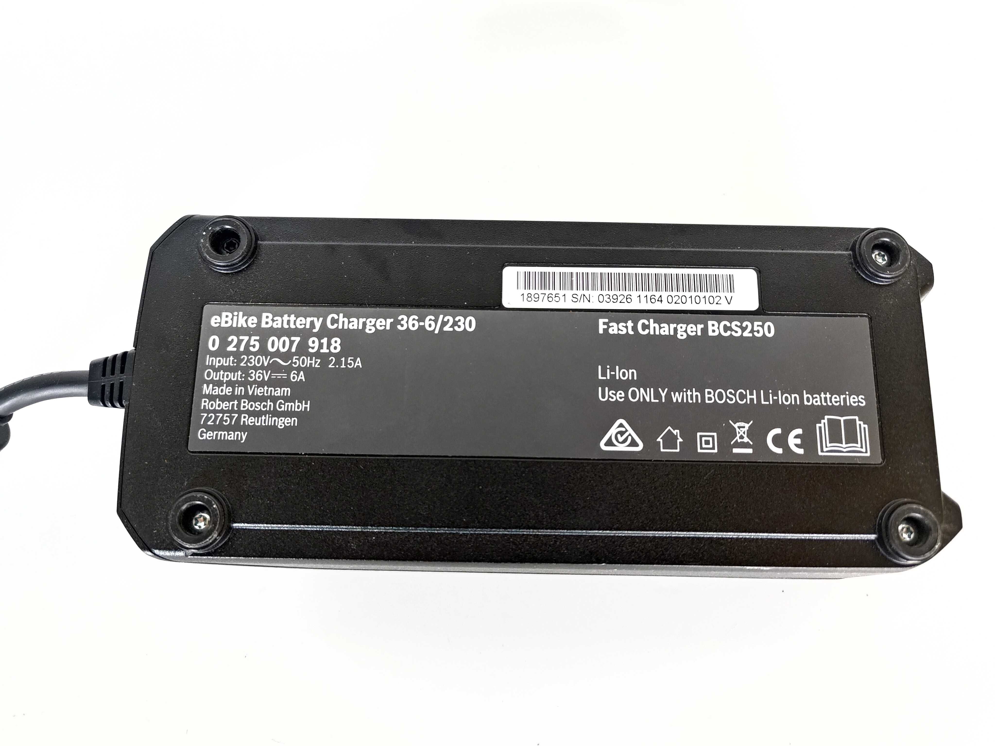 Ładowarka Bosch Fast Charger 36V - 6A, 220-240v, E-bike, nowa (839)