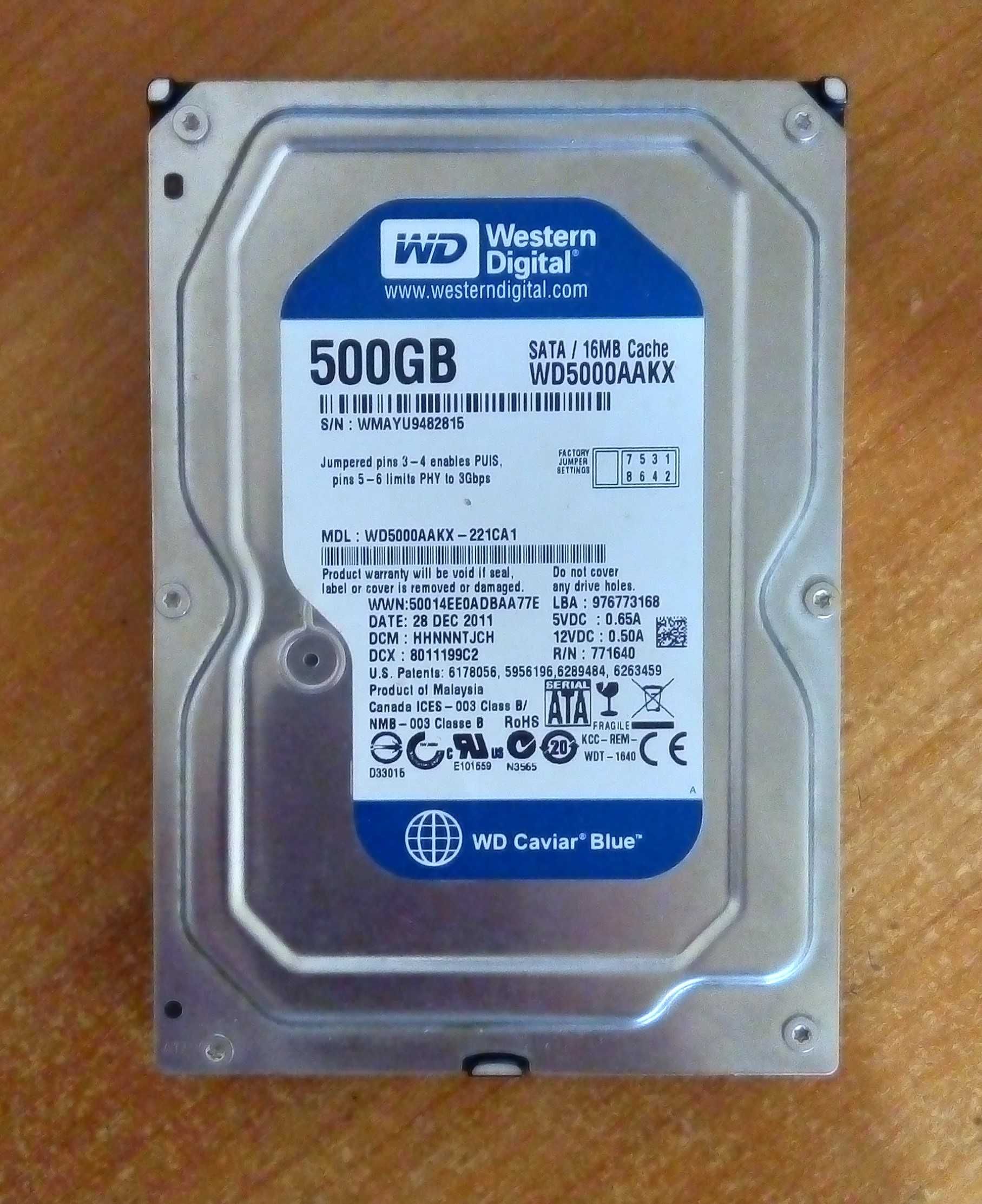 Жесткий диск 500 Gb WD Винчестер
