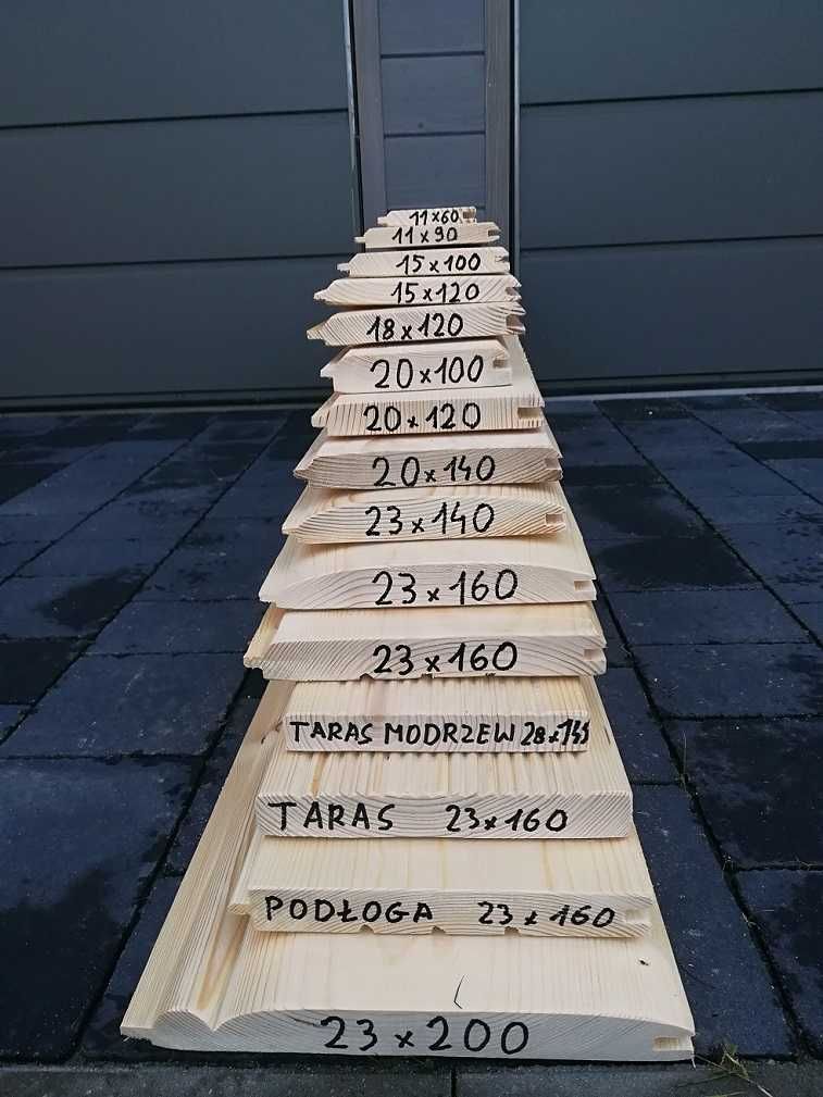 Podbitka boazeria 15x120 mm  różne długości 1 gat, transport