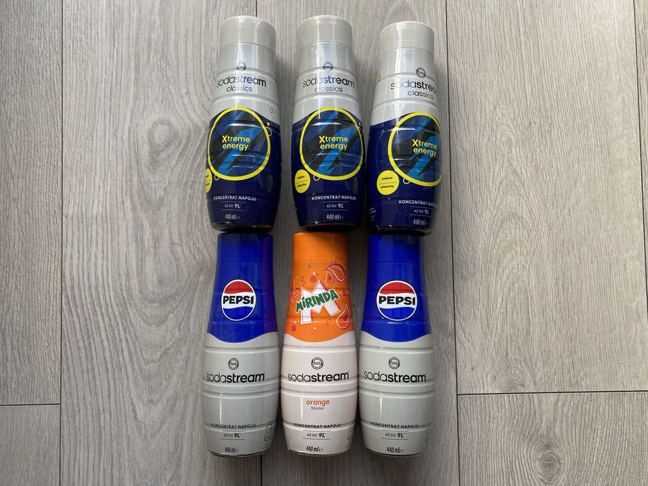 Zestaw 6x koncentrat Sodastream Energetyk Pepsi Mirinda Okazja