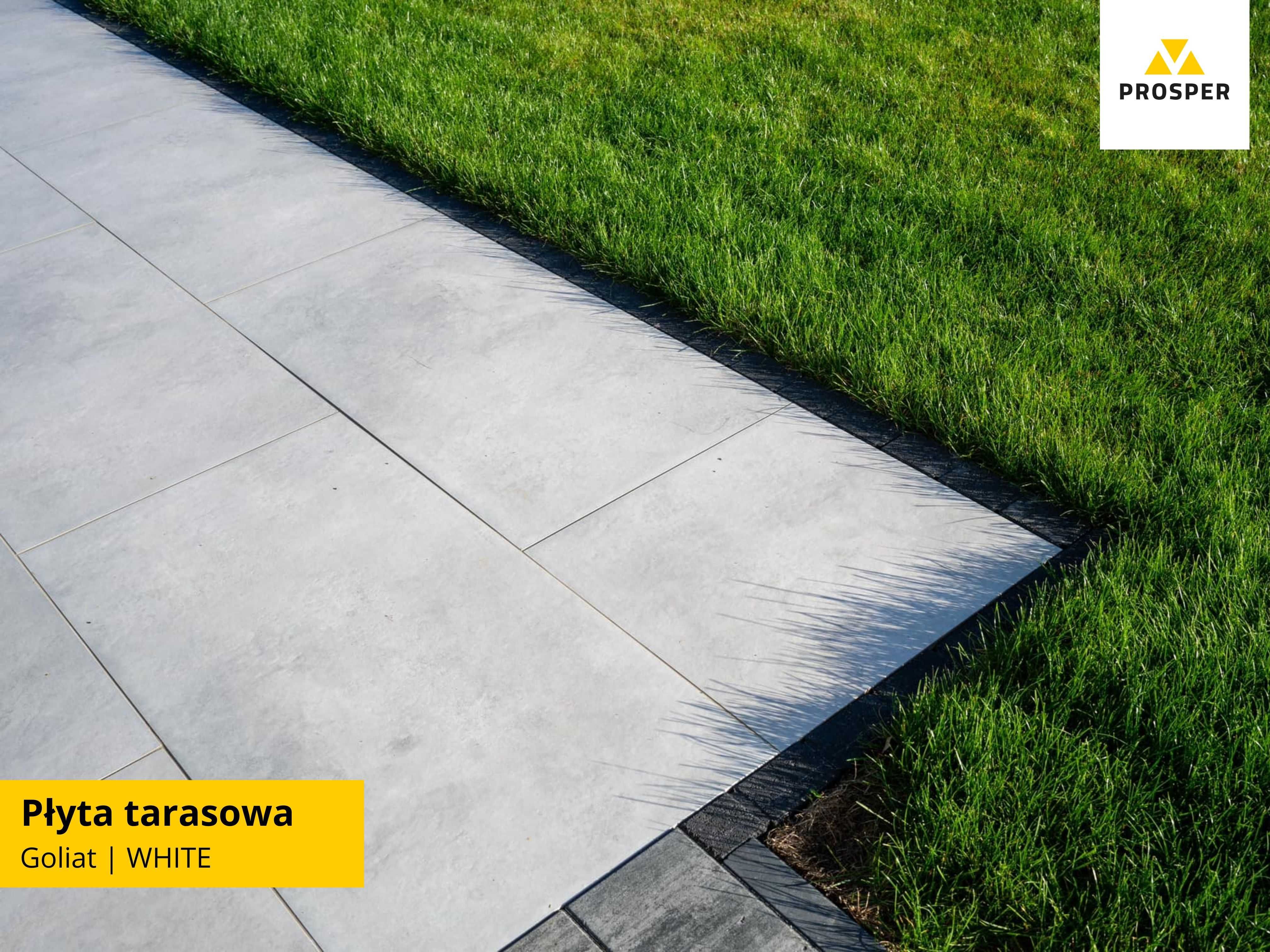Płyty gresowe GOLIAT tarasowe 60x60x2 gres taras WHITE