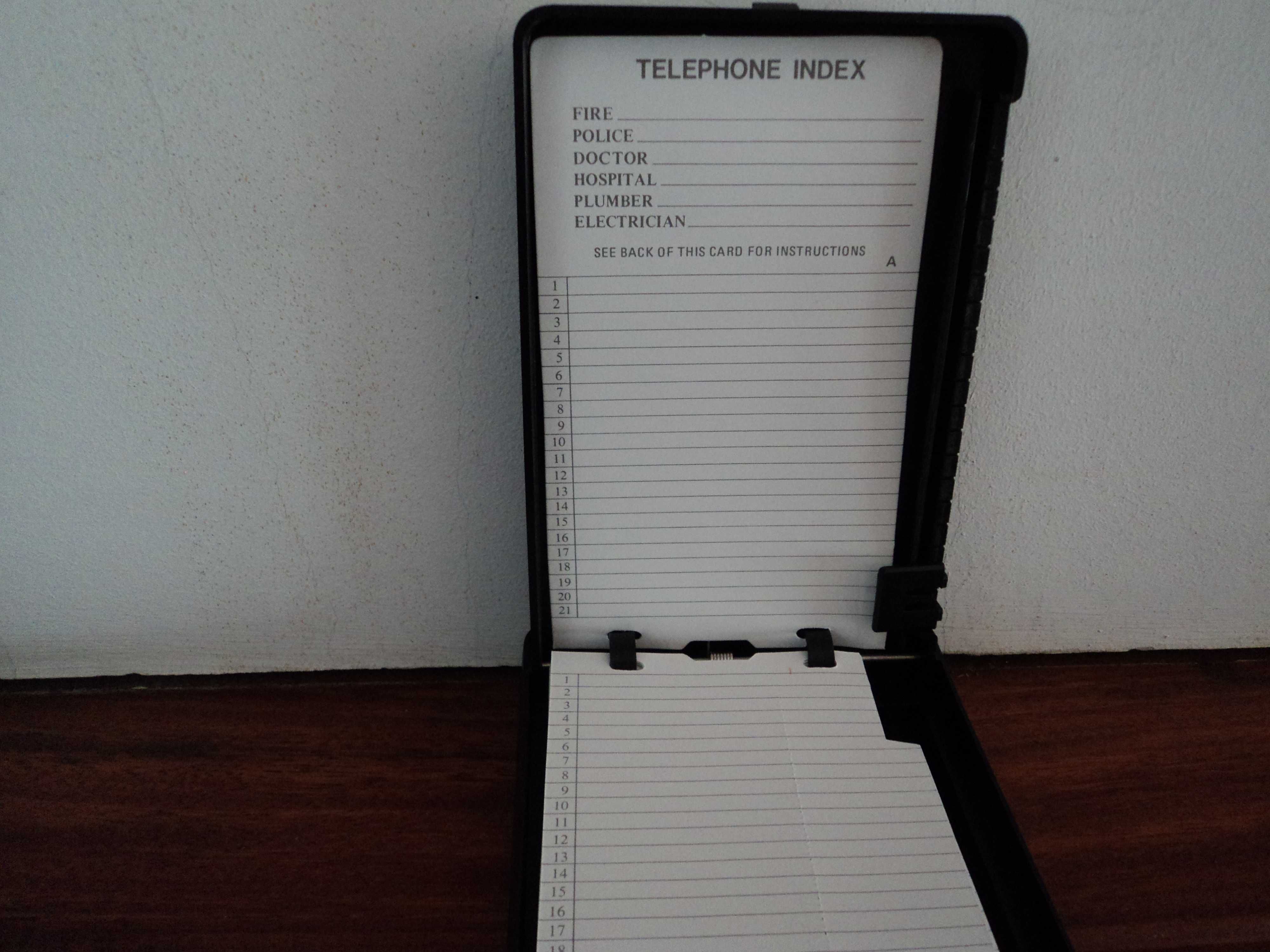 TELEPHONE ORGANIZER - Index com Bloco - (agenda de localização rápida)