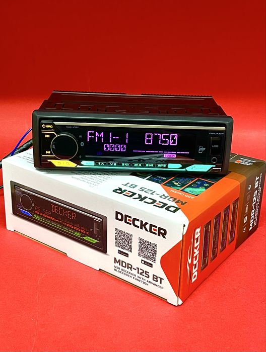 Автомагнітола Decker MDR-125 BT DSP Процесор TDA7388