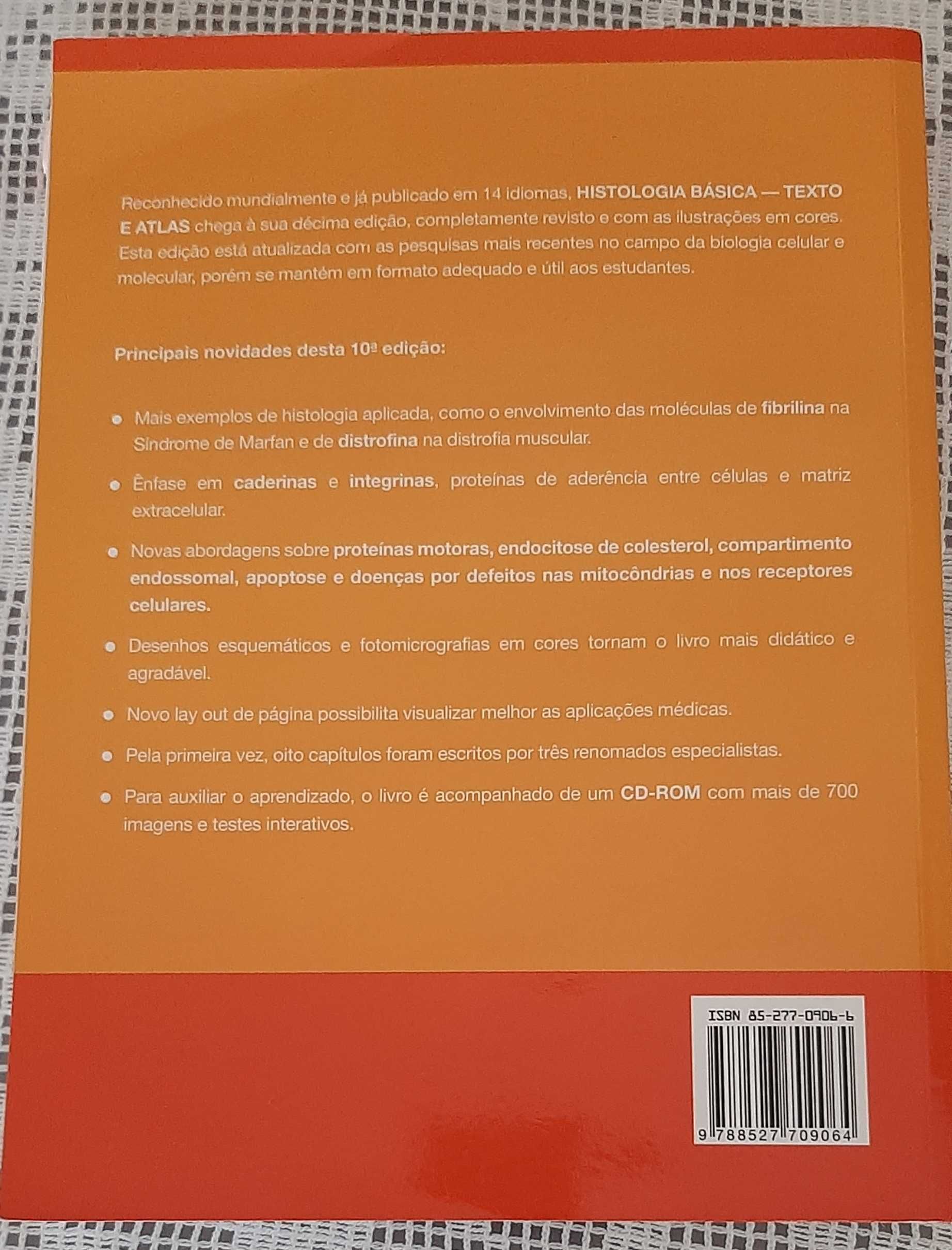 Livro "Histologia Básica", Junqueira 10ª Ed - inclui CD