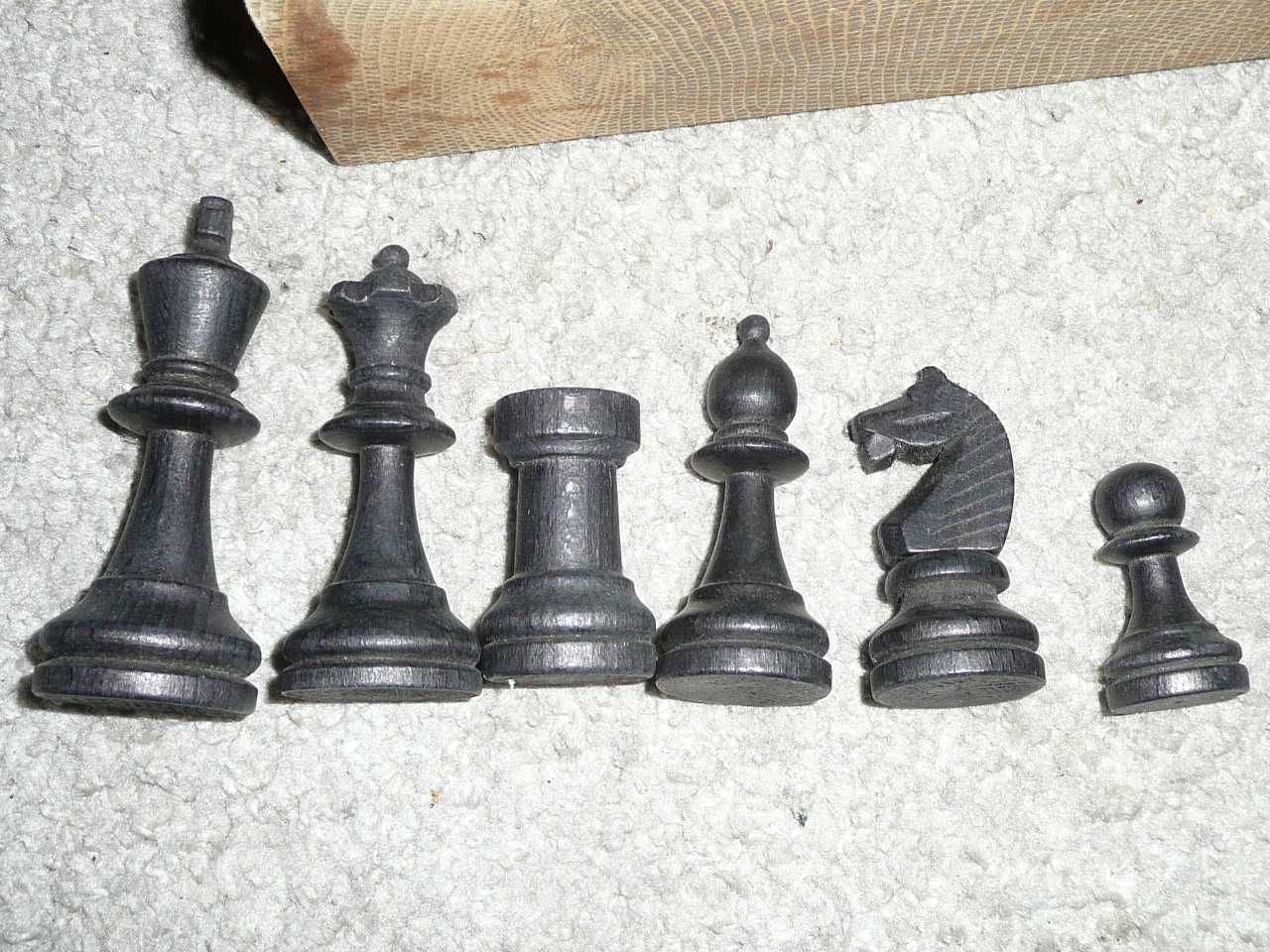 Szachy figury szachowe Staunton Pattern Chess VINTAGE