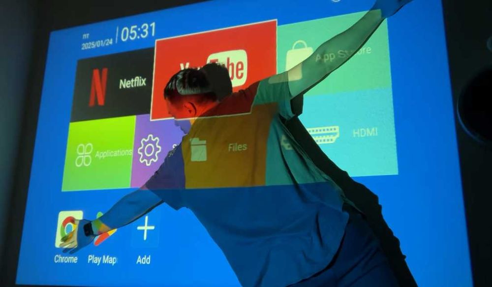 Проектор 4К портативный HY320 pro android 12 smartTV WiFi magcubic