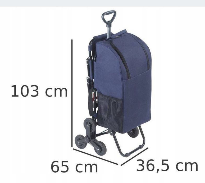 Wózek Zestaw na zakupy Maximex niebieski poliester