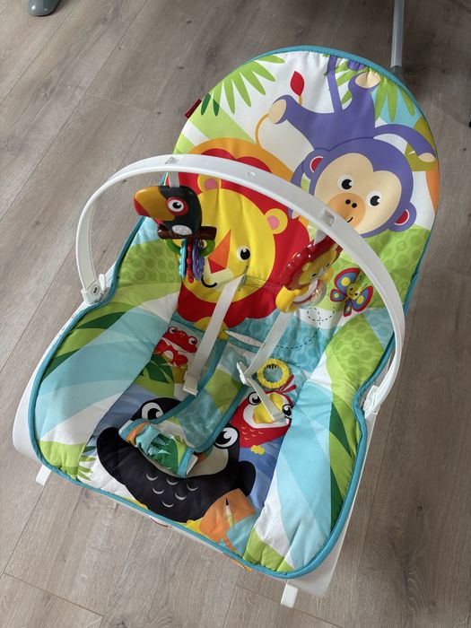 Leżaczek bujaczek Fisherprice dla niemowlaka 2w1 - bujak fotelik