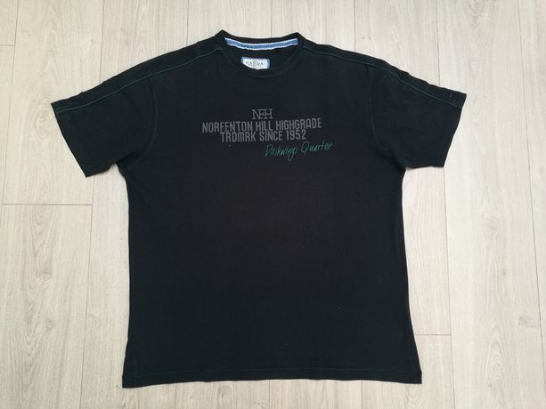 T-shirt męski czarny C&A XL z nadrukiem