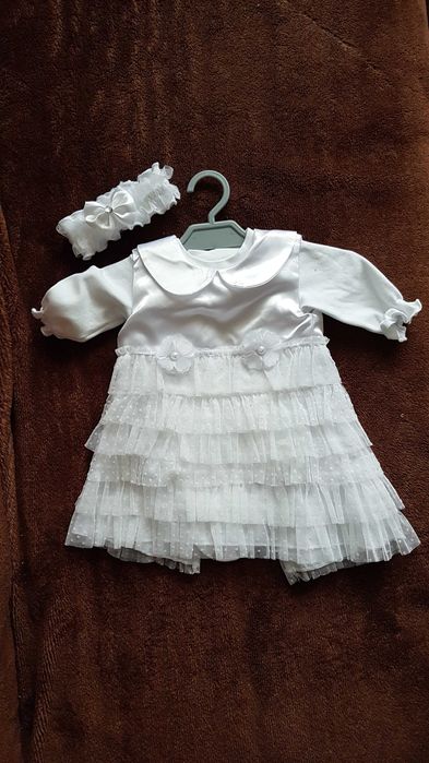 Sukienka do chrztu r. 68 dla niemowlaka
