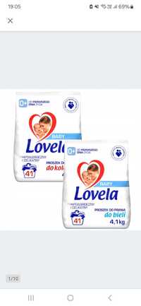 3 PROSZKI LOVELA Baby Hipoalergiczny Proszek do Koloru x 1 i Bieli x 2