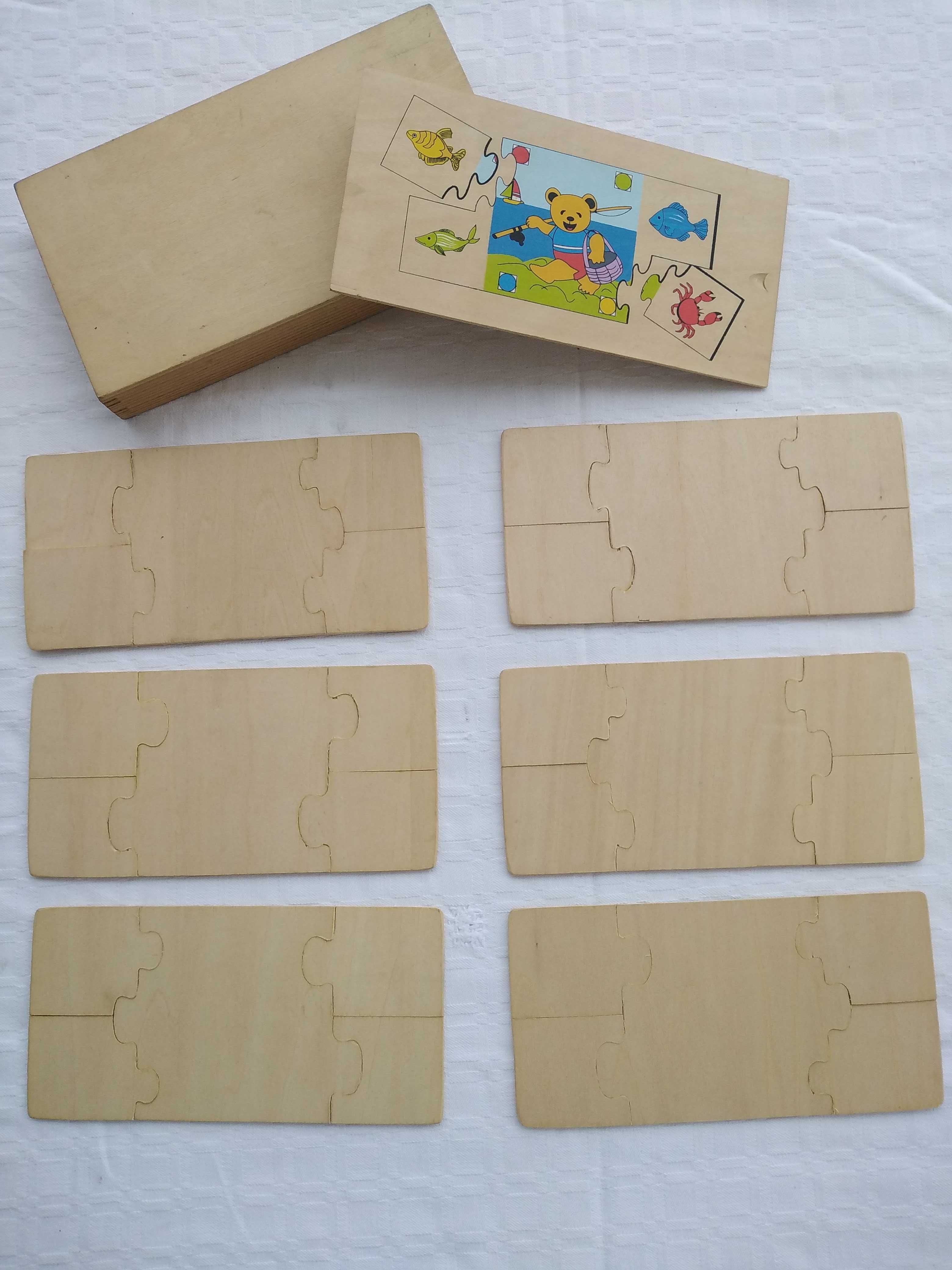 Caixa com Puzzles em Madeira
