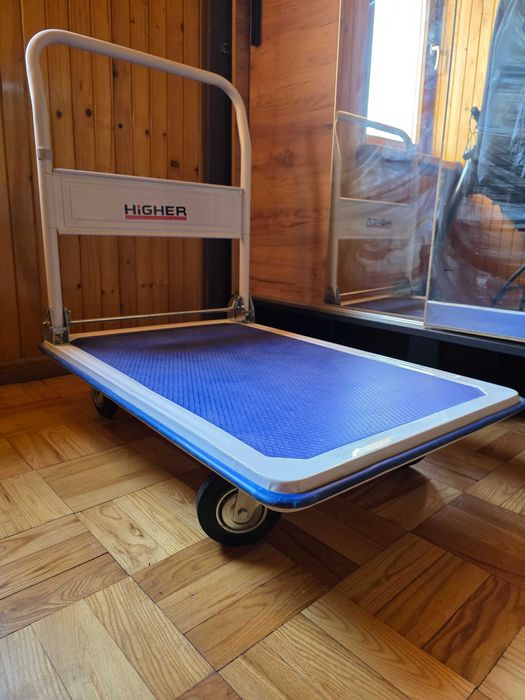 Duży Wózek Platformowy HIGHER Składany Kółka Z Łożyskami