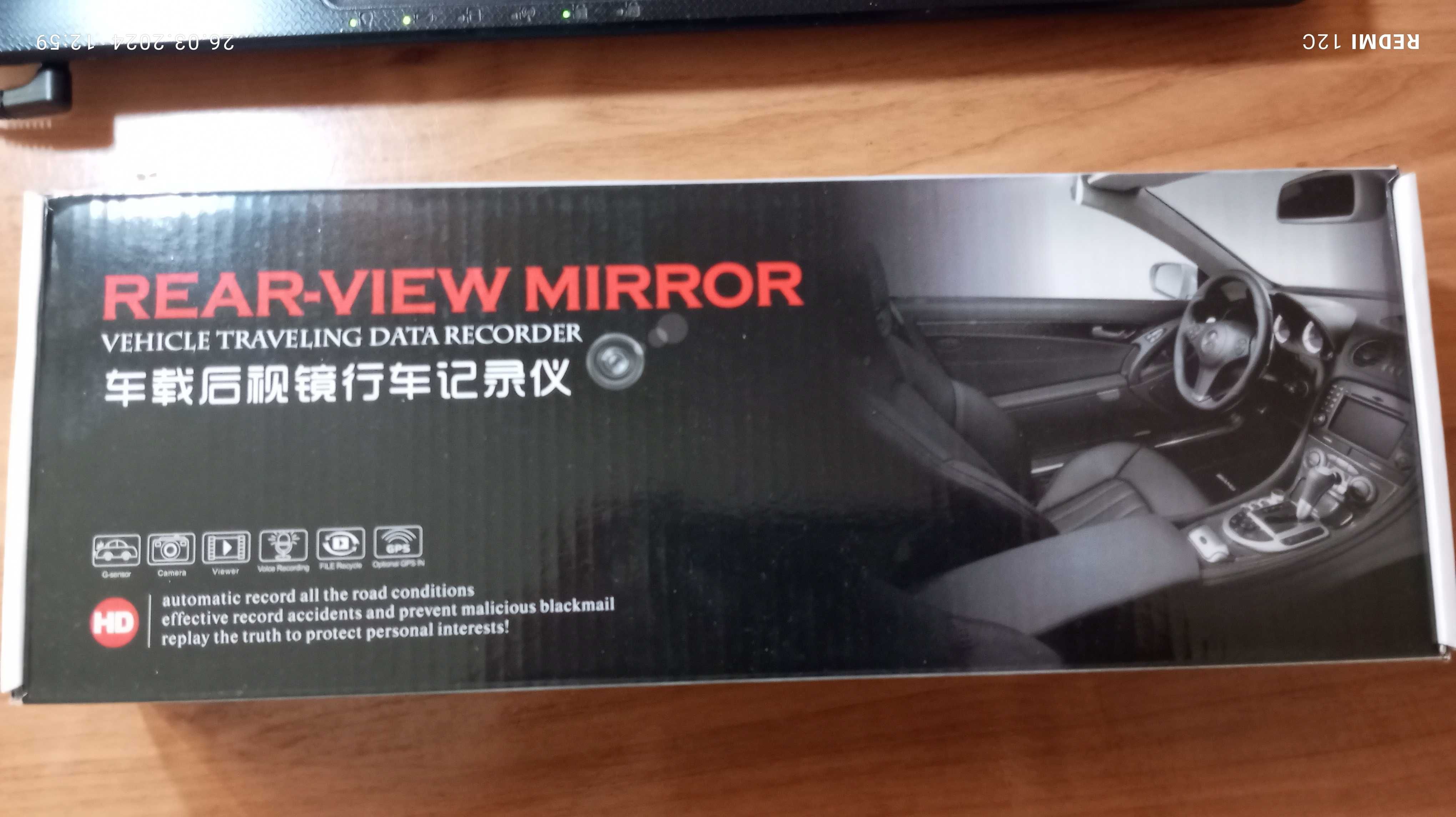 Відеореєстратор дзеркало JY4301 FULL HD 8 Мп USB