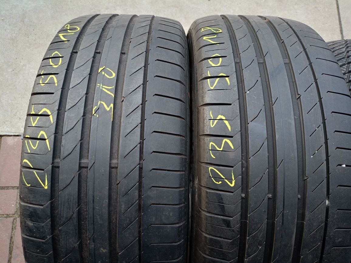 Opony letnie 235/50r18 Continental 6mm 310zl 2szt