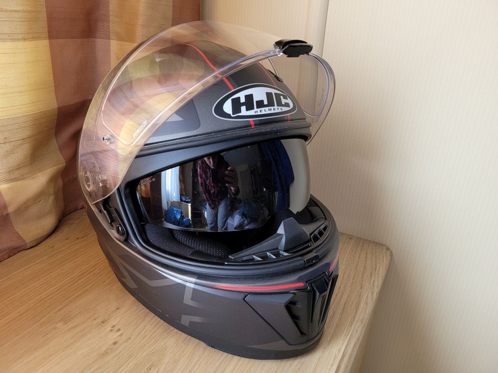 Kask Motocyklowy HJC i70 Cravia czrno-czerwony