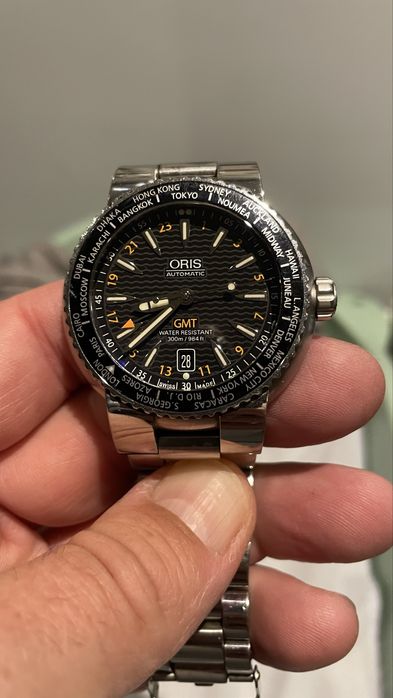 Relogio Oris TT1 GMT world-time bezel