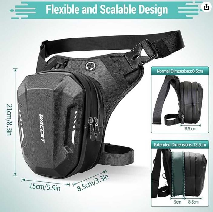 WACCET Torba na nogę udo na motocykl rower wielofunkcyjna wodoszczelna