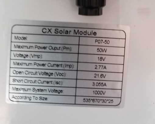 Солнечная панель батарея сонячні панелі 50 W 12 В для зарядки АКБ и др