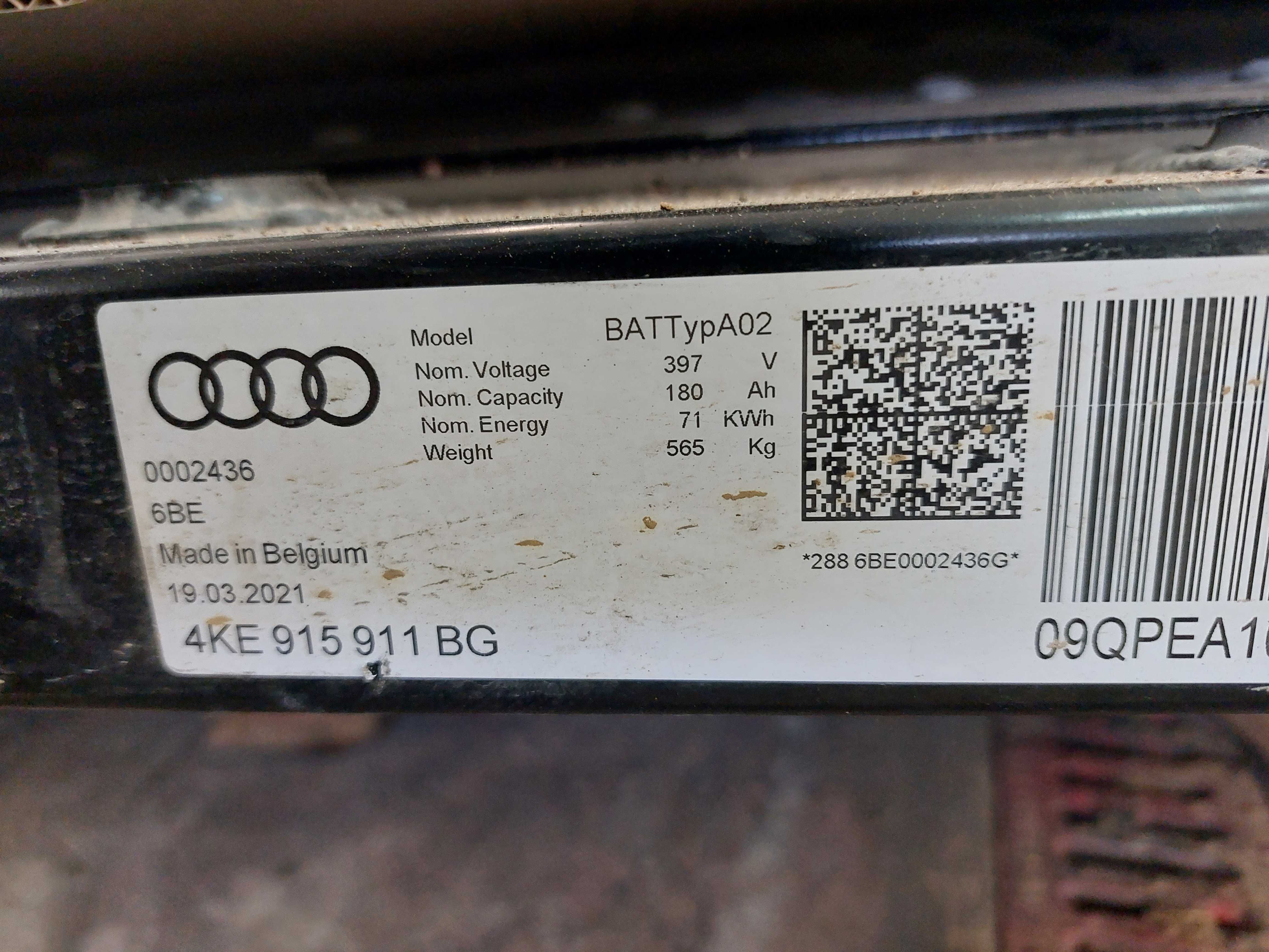 Bateria trakcyjna audi e-tron 95kw 2022