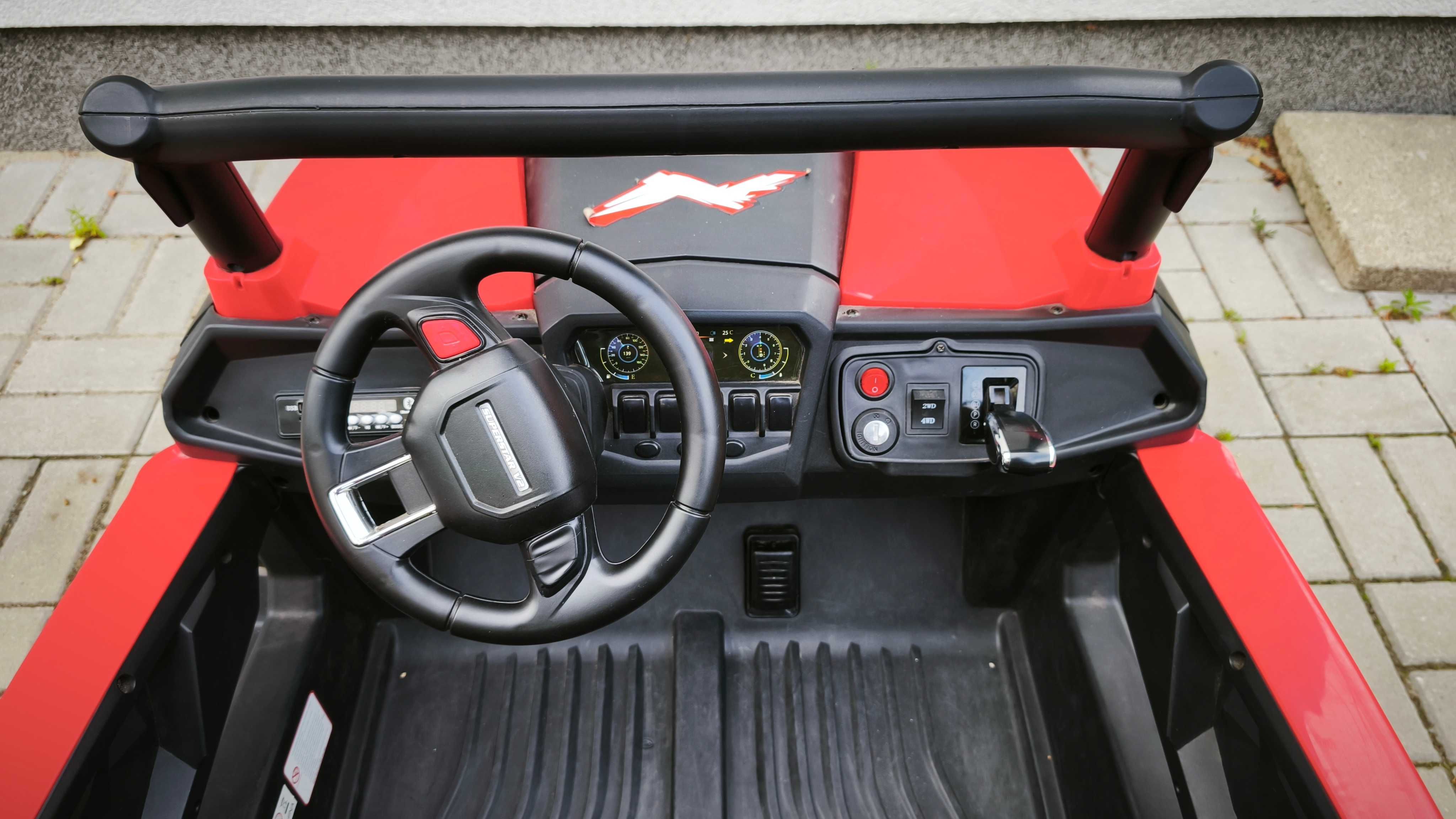 Auto elektryczne dwuosobowe Buggy Jeep SUV napęd 4x4 full LED pilot
