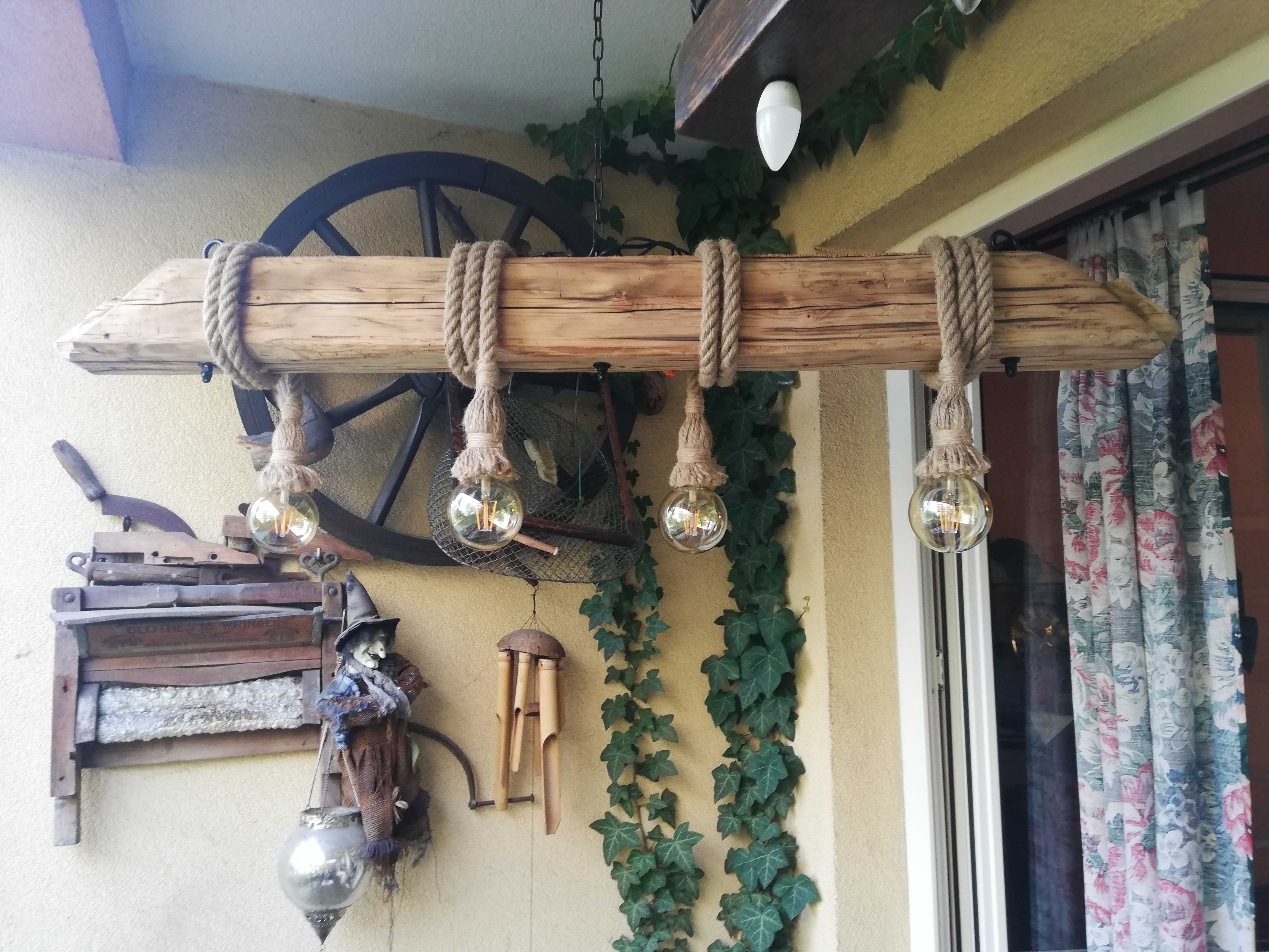 LAMPA ze starej BELKI niepowtarzalna  150cm wysyłka gratis